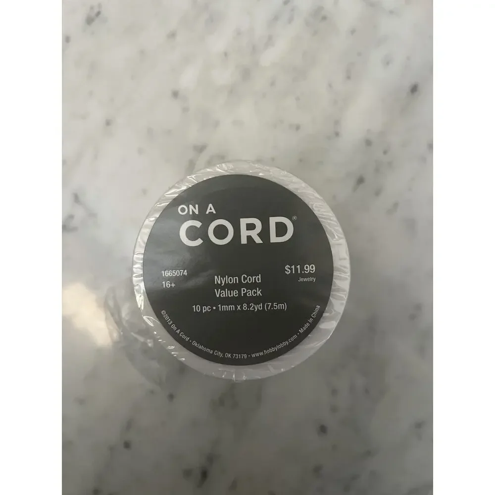 On A Cord Nylon Cord Value Pack 10pc Multicolor 1mm x 8.2 yd MPN 1665074